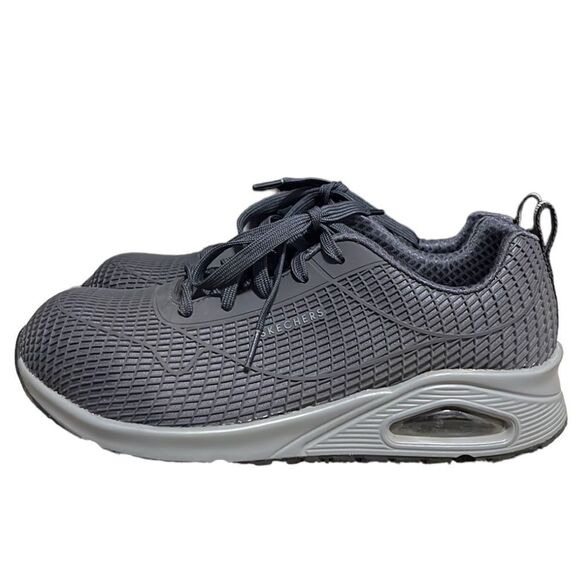 Skechers Comp Toe Shoes Woman’s 10 Uno SR Jhansi Navy Gray Slip Resistant - Picture 3 of 13